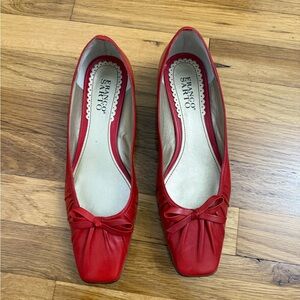 Franco Sarto Red Bow Flats